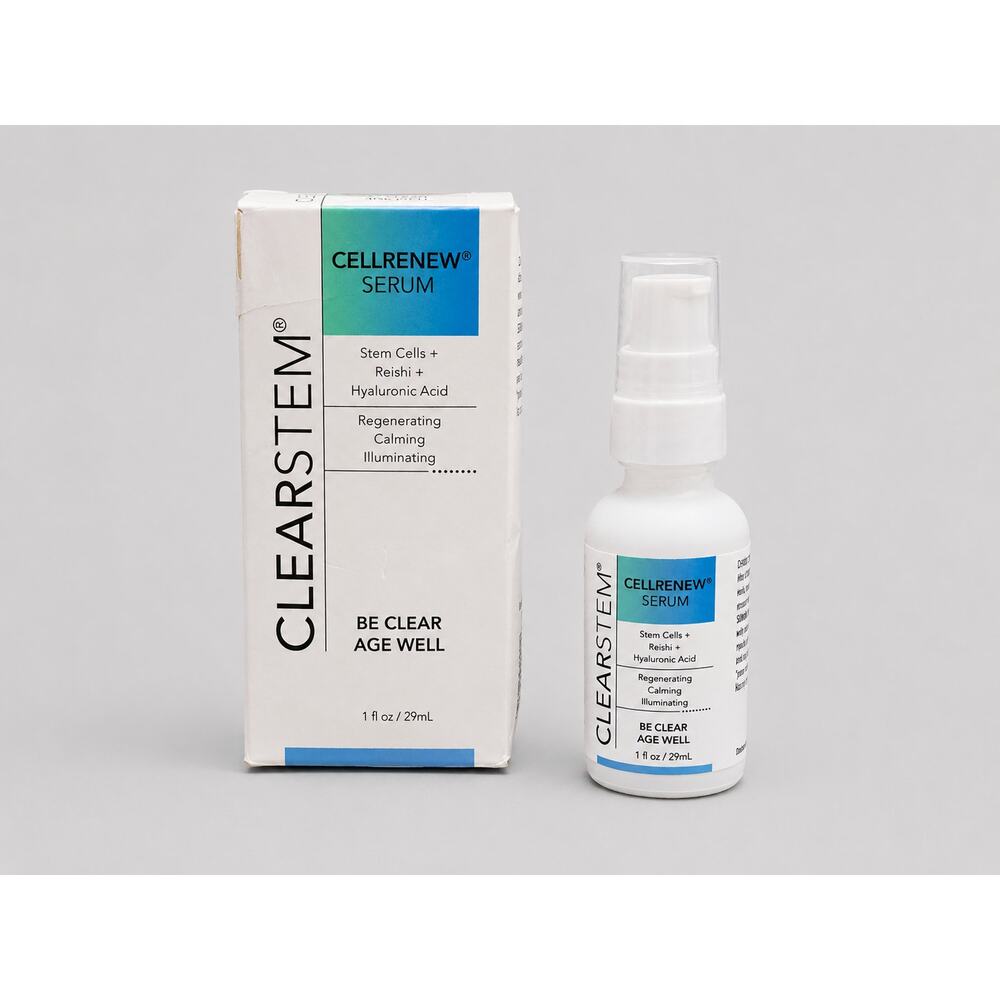 Clearstem Cellrenew Serum Stem Cells Reishi Hyaluronic Acid Anti Aging 1oz